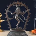 Vintage Brass Nataraja Dancing Shiva | 12.5" x 9" x 3.5" | 3.30 kg | Oval Arch Frame | Lord of Dance | Sacred Hindu Art | Jaipurio